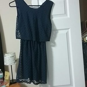 Blue over lay lace dress. From jc penny
